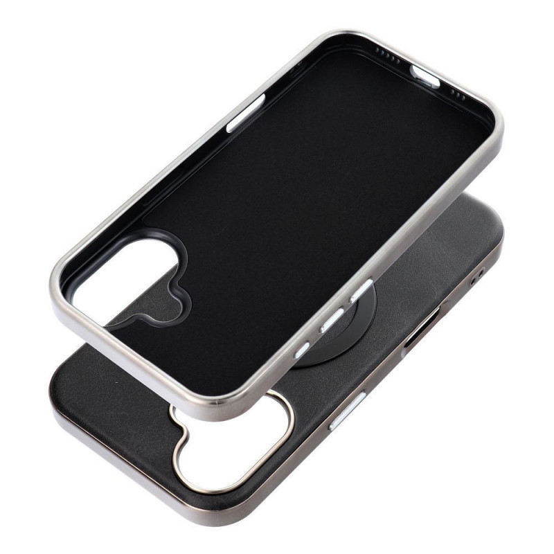 Kryt Gentleman Mag Cover na Apple iPhone 12 Elegant MagSAFE Čierny Kryt Gentleman Mag Cover na Apple iPhone 12 Elegant MagSAFE Čierny