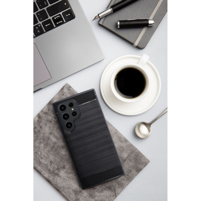 Kryt Carbon na Motorola Moto G55 Elegant  Čierny