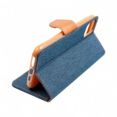 Peňaženkové puzdro CANVAS Book na Apple iPhone 16 Pro Námornícka modrá