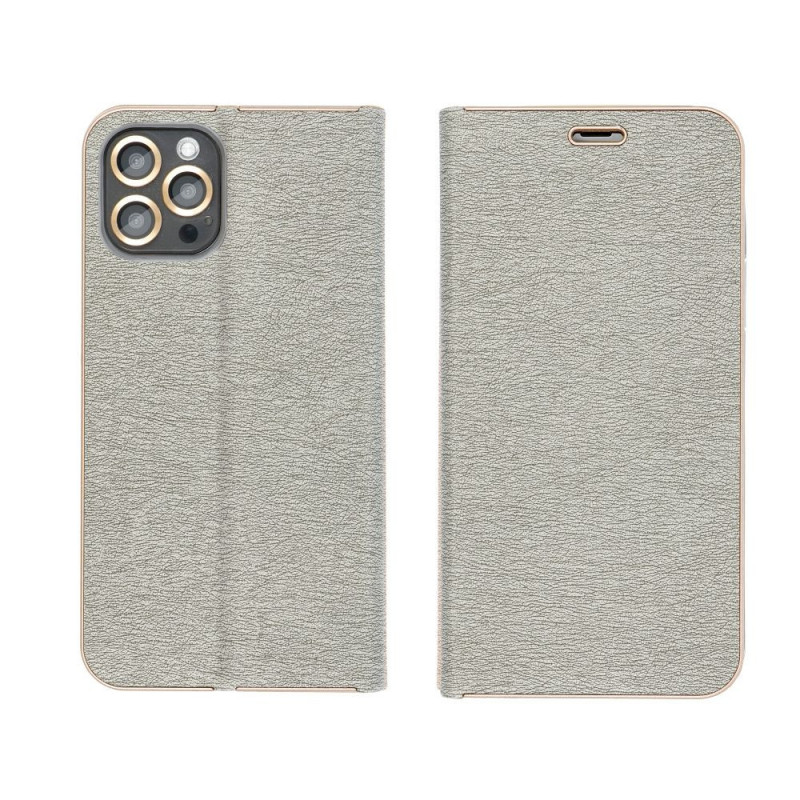 Peňaženkové puzdro LUNA Book Gold na XIAOMI Redmi Note 14 4G Elegant  Strieborný