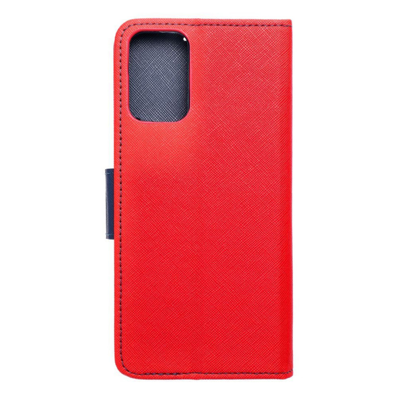 Peňaženkový obal Fancy Book na Motorola Moto G35 Červený / Námornícka modrá