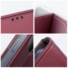 Peňaženkové puzdro Smart Magneto book na Motorola Moto G15 Bordový