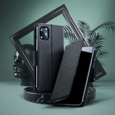 Peňaženkový obal Fancy Book na Apple iPhone 17 Pro Max Čierny