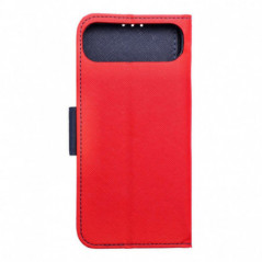 Peňaženkový obal Fancy Book na Apple iPhone 17 Air Červený / Námornícka modrá