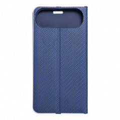 Peňaženkové puzdro LUNA Book Carbon na Apple iPhone 17 Air Uhlíkové vlákno, Elegant  Modrý
