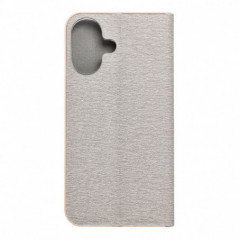 Peňaženkové puzdro LUNA Book Gold na Apple iPhone 17 Elegant  Strieborný
