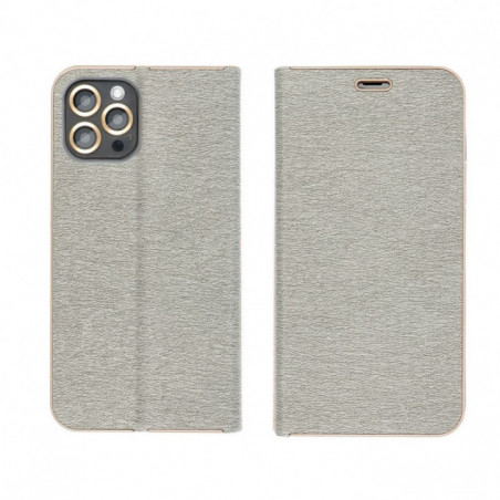 Peňaženkové puzdro LUNA Book Gold na Apple iPhone 17 Pro Max Elegant  Strieborný
