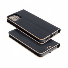 Peňaženkové puzdro LUNA Book Gold na Apple iPhone 17 Pro Max Elegant  Čierny