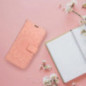 Peňaženkové puzdro MEZZO Book na Apple iPhone 17 Svetlo broskyňový