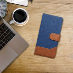 Peňaženkové puzdro JEANS na Apple iPhone 17 Pro Max Elegant  Modrý