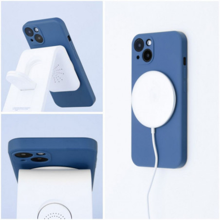 Kryt Silicone Mag Cover na Apple iPhone 17 Pro Max MagSAFE  Modrý