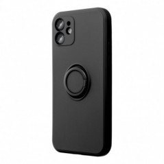 Kryt Silicone ring na Apple iPhone 17 Air Čierny