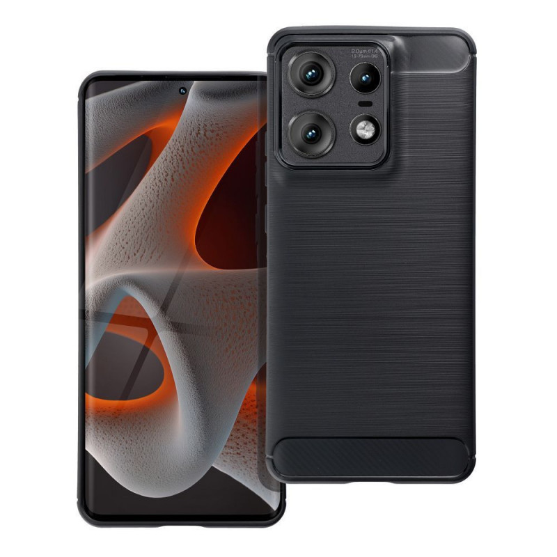 Kryt Carbon na Motorola Edge 50 Elegant  Čierny