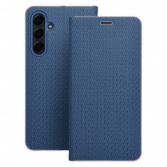 Peňaženkové puzdro LUNA Book Carbon na Samsung Galaxy S25 Edge Uhlíkové vlákno, Elegant  Modrý