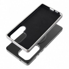 Kryt Gentleman Mag Cover na Samsung Galaxy S25 FE Elegant  MagSAFE  Čierny