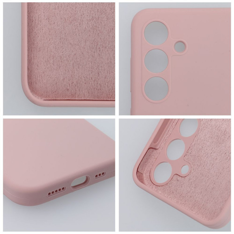 Kryt Silicone 2mm na Samsung Galaxy S25 FE Pieskovo ružový
