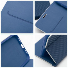 Peňaženkové puzdro LUNA Book Carbon na XIAOMI Redmi 15 4G Uhlíkové vlákno, Elegant  Modrý