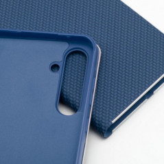 Peňaženkové puzdro LUNA Book Carbon na XIAOMI Redmi 15 4G Uhlíkové vlákno, Elegant  Modrý