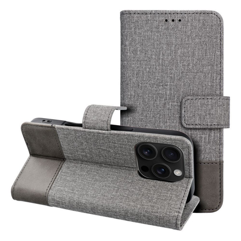 Peňaženkové puzdro GOMMA na Samsung Galaxy A17 Elegant Šedý Peňaženkové puzdro GOMMA na Samsung Galaxy A17 Elegant Šedý