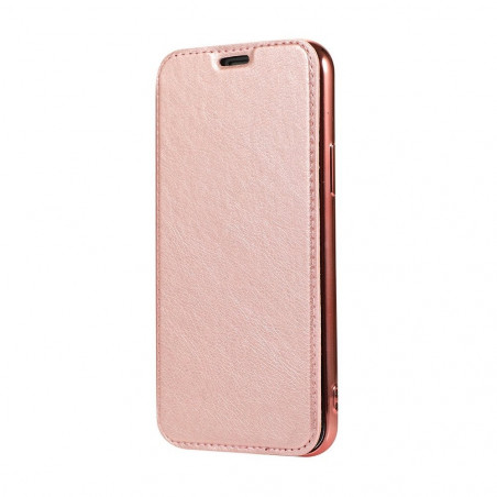 ELECTRO BOOK na Samsung Galaxy S20 Plus FORCELL Obal zo 100% prírodnej kože & TPU Zlatý