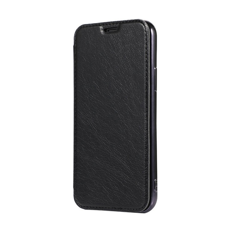 ELECTRO BOOK na Apple iPhone 11 Pro Max FORCELL Obal zo 100% prírodnej kože & TPU Čierny
