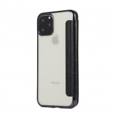 ELECTRO BOOK na Apple iPhone 11 FORCELL Obal zo 100% prírodnej kože & TPU Čierny