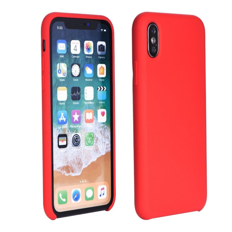 Forcell Silicone na Samsung Galaxy A41 FORCELL Silikónový kryt Červený