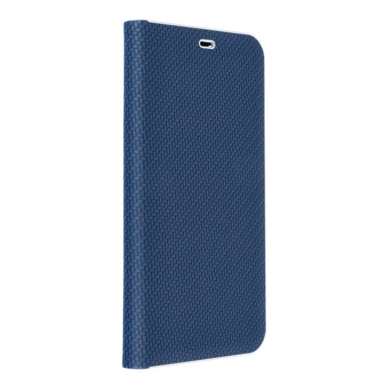 Peňaženkové puzdro LUNA Book Carbon na Samsung Galaxy A71 LTE Uhlíkové vlákno, Elegant  Modrý