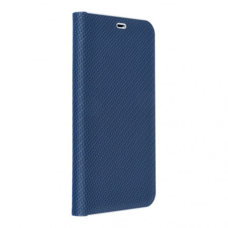 Peňaženkové puzdro LUNA Book Carbon na Samsung Galaxy A71 LTE Uhlíkové vlákno, Elegant  Modrý