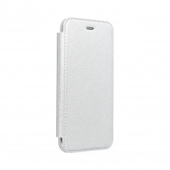 ELECTRO BOOK na Samsung Galaxy S20 FORCELL Obal zo 100% prírodnej kože & TPU Strieborný