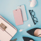ELECTRO BOOK na Samsung Galaxy A51 FORCELL Obal zo 100% prírodnej kože & TPU Zlatý