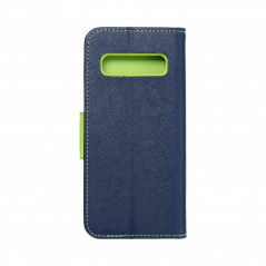 Peňaženkové puzdro Fancy Book na Samsung Galaxy S20 FE Námornícka modrá / Limetkovo zelený