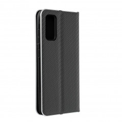Peňaženkové puzdro LUNA Book Carbon na Samsung Galaxy S20 FE Uhlíkové vlákno, Elegant Čierny