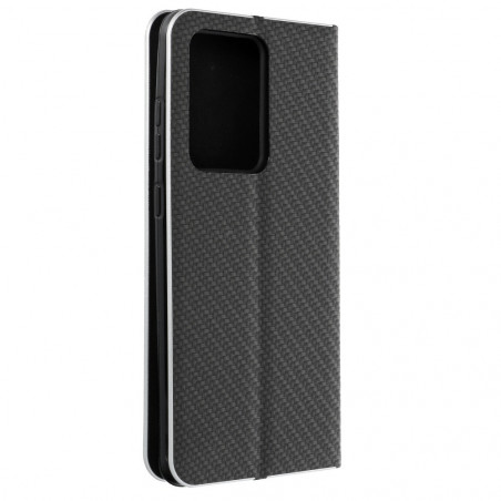 LUNA Carbon na Samsung Galaxy S21 Ultra 5G FORCELL Peňaženkový obal Čierny