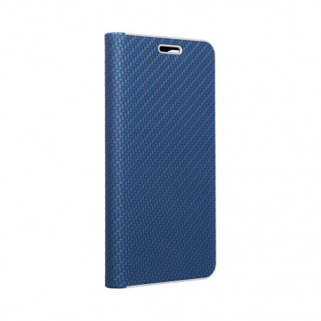 Peňaženkové puzdro LUNA Book Carbon na Samsung Galaxy A32 5G Uhlíkové vlákno, Elegant Modrý