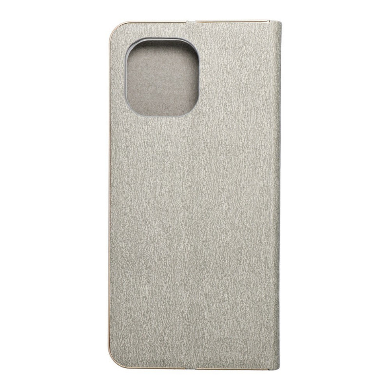 LUNA Book Gold na XIAOMI Mi 11 FORCELL Peňaženkový obal Strieborný