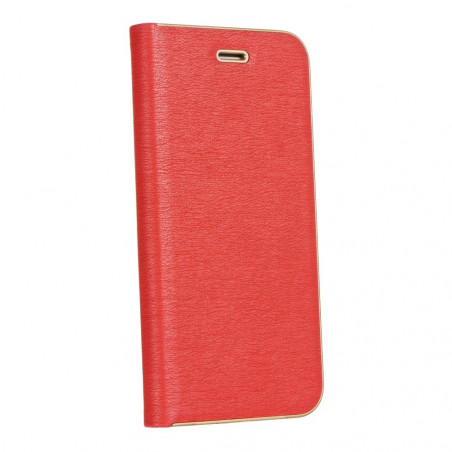 Peňaženkové puzdro LUNA Book Gold na XIAOMI Redmi Note 10 5G Elegant Červený