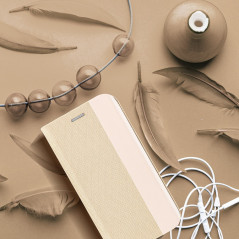 Sensitive Book na XIAOMI Redmi Note 10 5G Obal peňaženka Zlatý