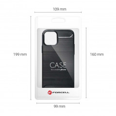 CARBON na Samsung Galaxy A03S FORCELL Silikónový kryt Čierny