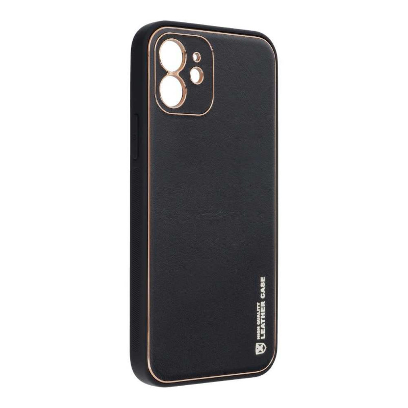 Kryt Leather na Apple iPhone 13 Čierny