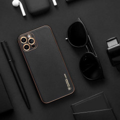 Kryt Leather na Apple iPhone 13 Čierny