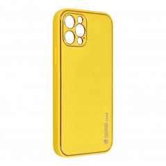 LEATHER na Apple iPhone 13 Pro FORCELL Kožený obal Žltý