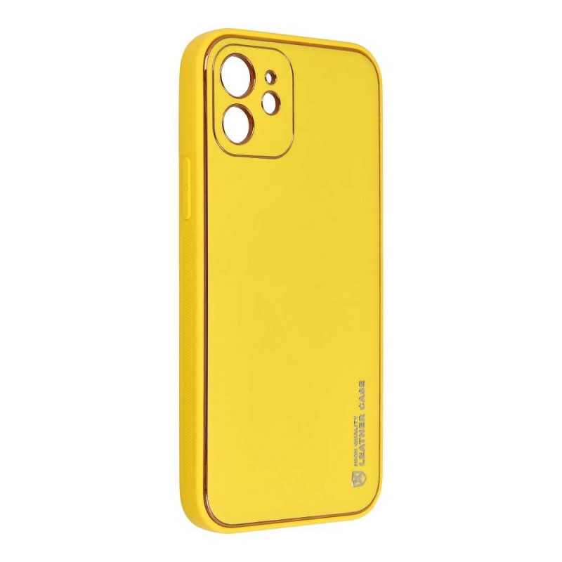 Kryt Leather na Apple iPhone 13 Žltý