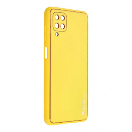 LEATHER na Samsung Galaxy A03S FORCELL Kožený obal Žltý
