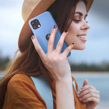 Silicone na Apple iPhone 13 FORCELL Silikónový kryt Modrý