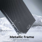 Peňaženkové puzdro LUNA Book Carbon na Apple iPhone 13 Pro Uhlíkové vlákno, Elegant  Čierny