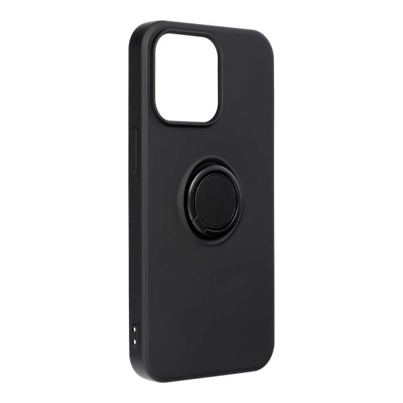 Kryt Silicone ring na Apple iPhone 13 Pro Čierny