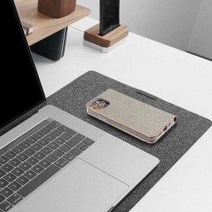 LUNA Book Gold na Apple iPhone 13 mini FORCELL Peňaženkový obal Strieborný