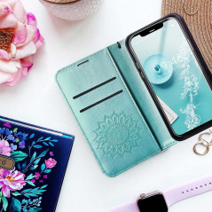 Peňaženkové puzdro MEZZO Book na Apple iPhone 13 Pro Mandala  Zelený