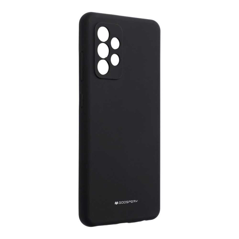 Silicone case na Samsung Galaxy A52 5G MERCURY Silikónový kryt Čierny